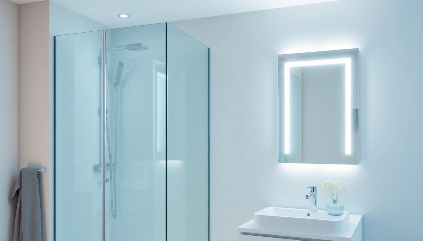 Créez une salle de bain élégante avec les produits sirhona France, y compris une cabine de douche moderne.