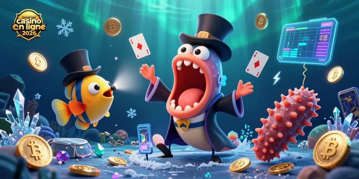 Découvrez les innovations du nouveau casino en ligne 2026 avec une illustration colorée et dynamique.