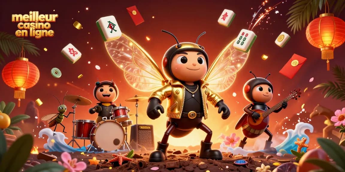 Découvrez le meilleur casino en ligne avec le rockstar de la cigale et des éléments de jeu colorés.