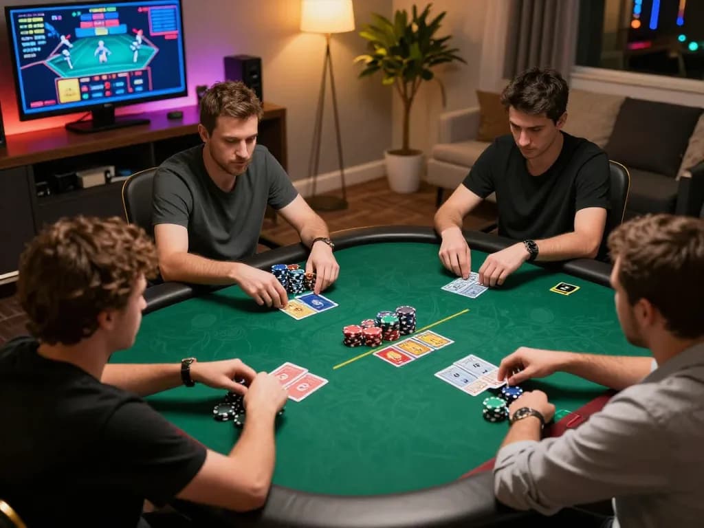 Players strategizing in an online poker game at ae888, showcasing engaging gameplay dynamics.