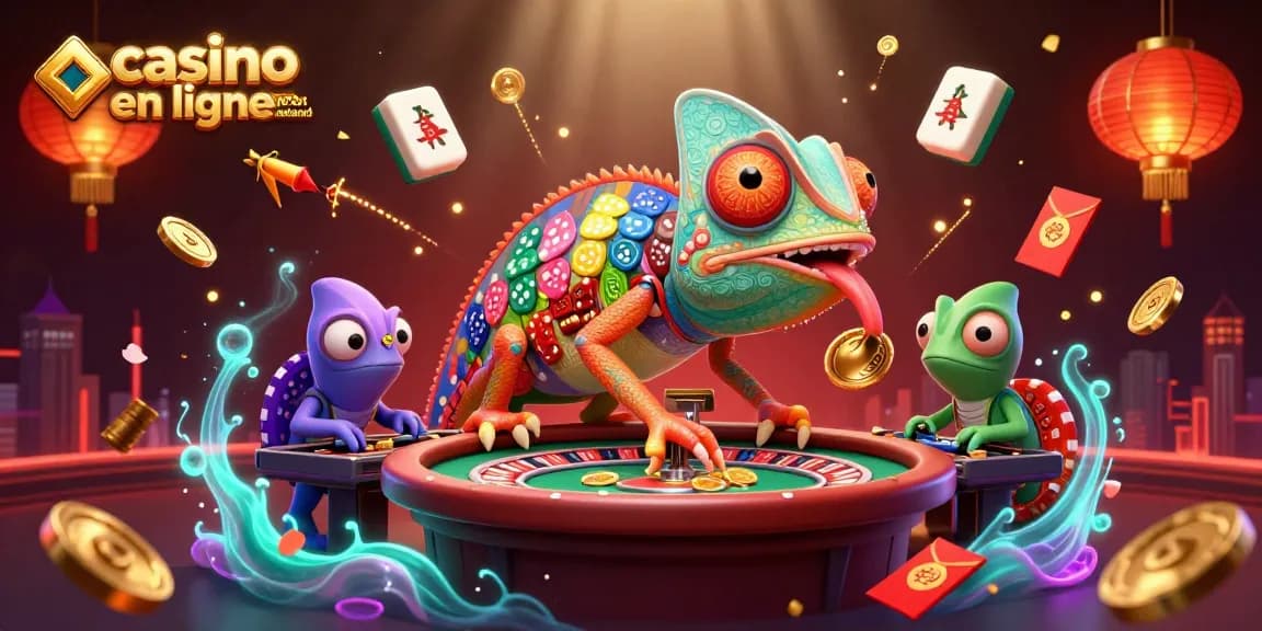 Casino en ligne retrait instantané : attraper des gains avec un caméléon des jeux et des éléments colorés.