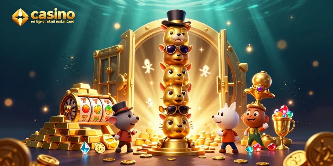 Visualisez le monde magique du casino en ligne retrait instantané avec des symboles de jeu lumineux et captivants.