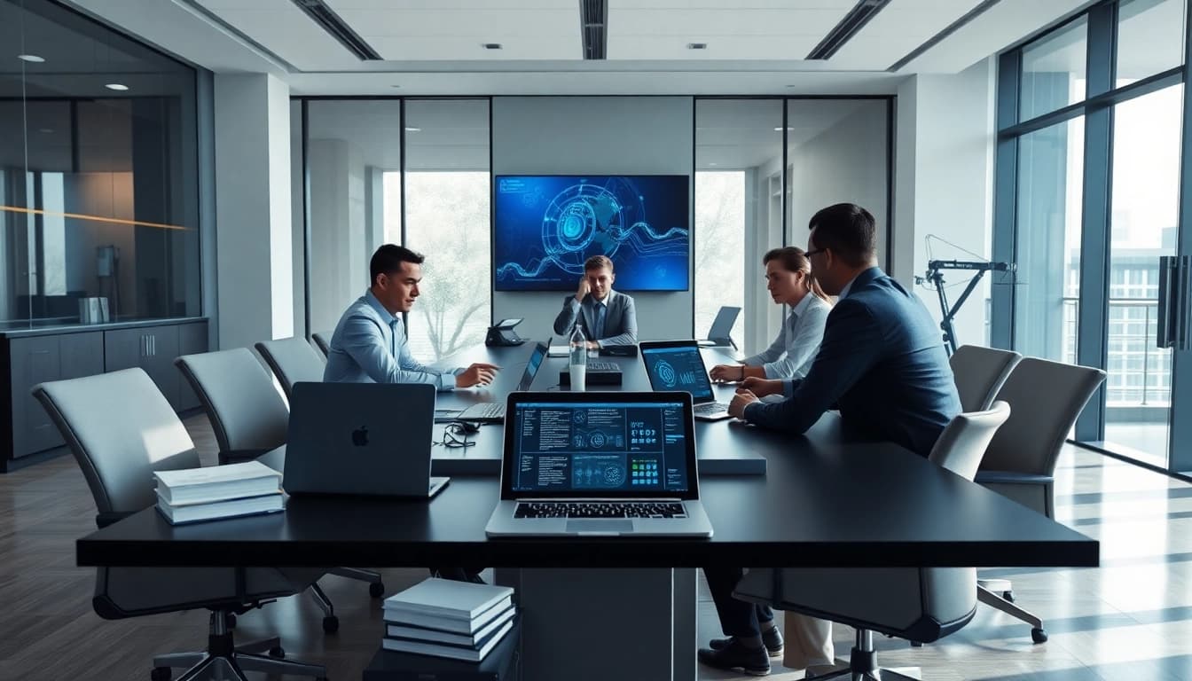 Managed IT for Law Firms Tampa showcased in a modern law office with advanced technology solutions.