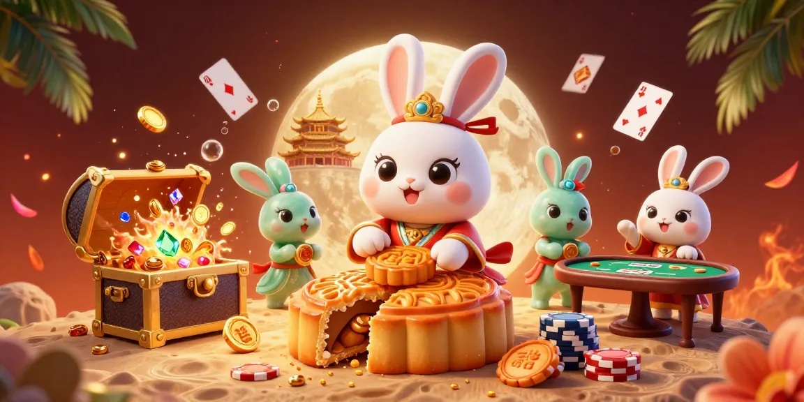 Giocare nei casino sicuri non AAMS con poker chips su una scena lunare vibrante e colorata.