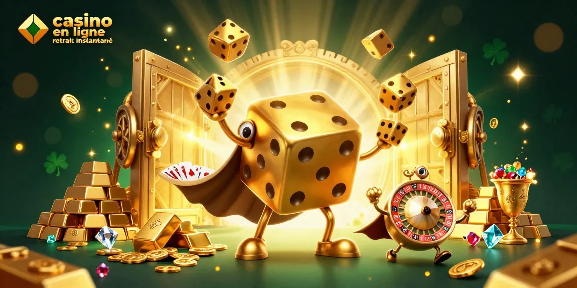 Vivez l'excitation du casino en ligne retrait instantané avec des personnages animés et des trésors scintillants.