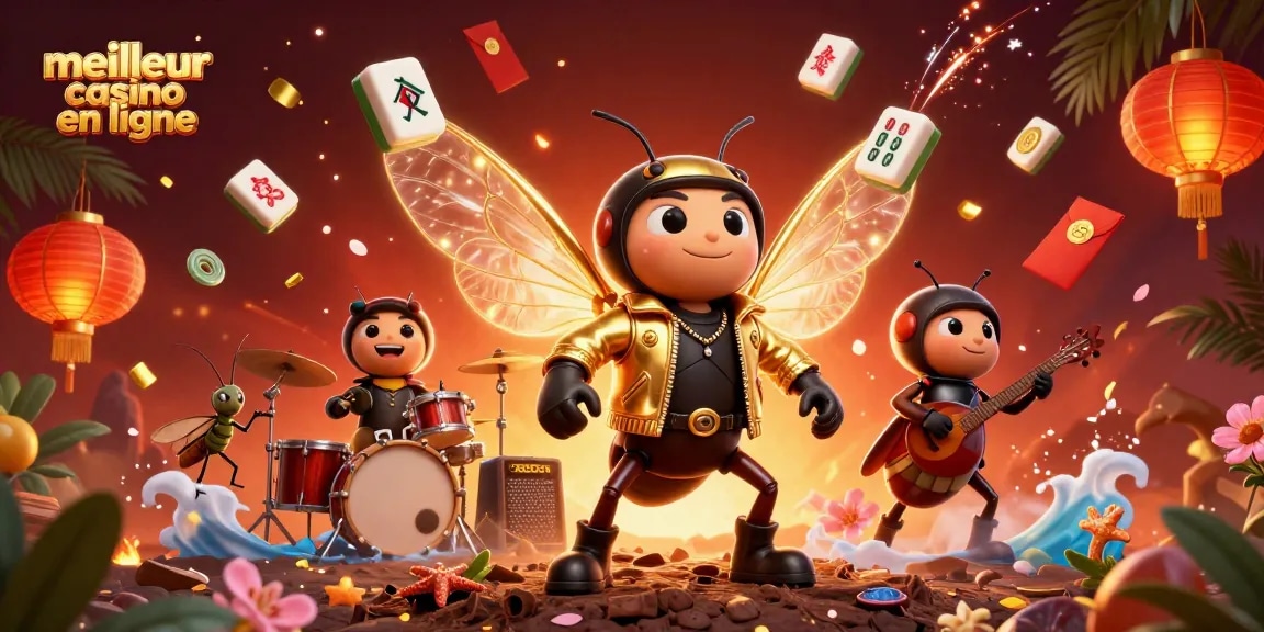 Découvrez le meilleur casino en ligne avec le rockstar de la cigale et des éléments de jeu colorés.