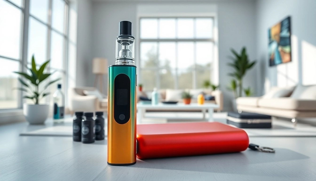 Vaping with Lost Vape Orion Bar showcasing its sleek design and vibrant colors.