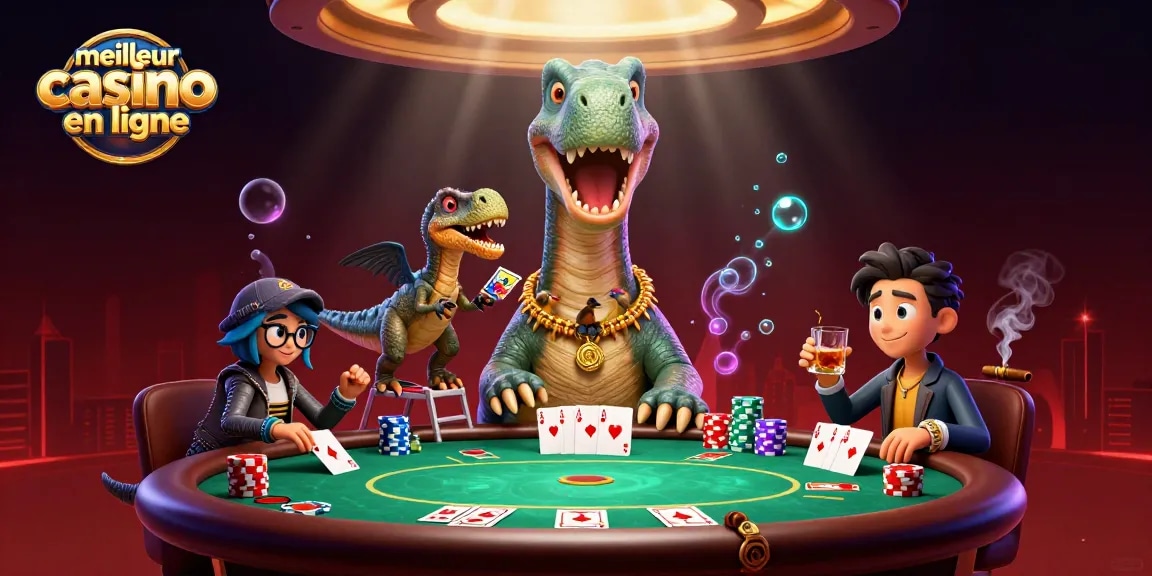 Jouer au meilleur casino en ligne avec des cartes et des jetons colorés.