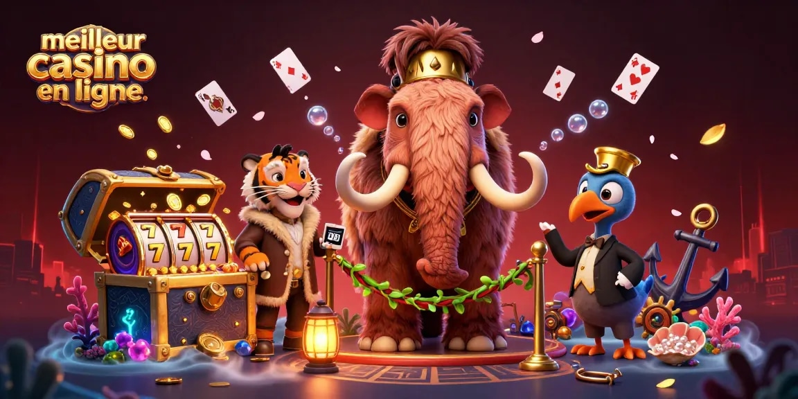 Découvrez un bouncer de casino en ligne vérifiant des ID au meilleur casino en ligne, entouré de jetons et de trésors sous-marins.