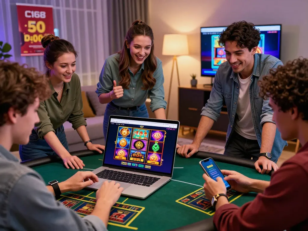 Players enjoying diverse games on the C168 online gambling platform in a lively atmosphere.