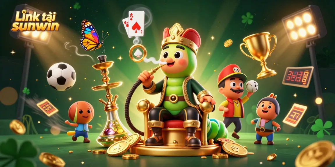 Win prizes with Link tải sunwin in this vibrant 3D casino illustration showcasing dynamic game elements.