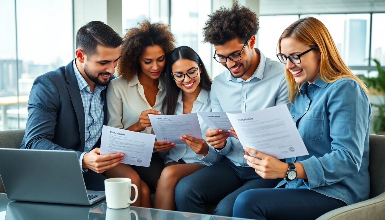 Explore options to get certified in a diverse office setting with professionals engaged in discussion.