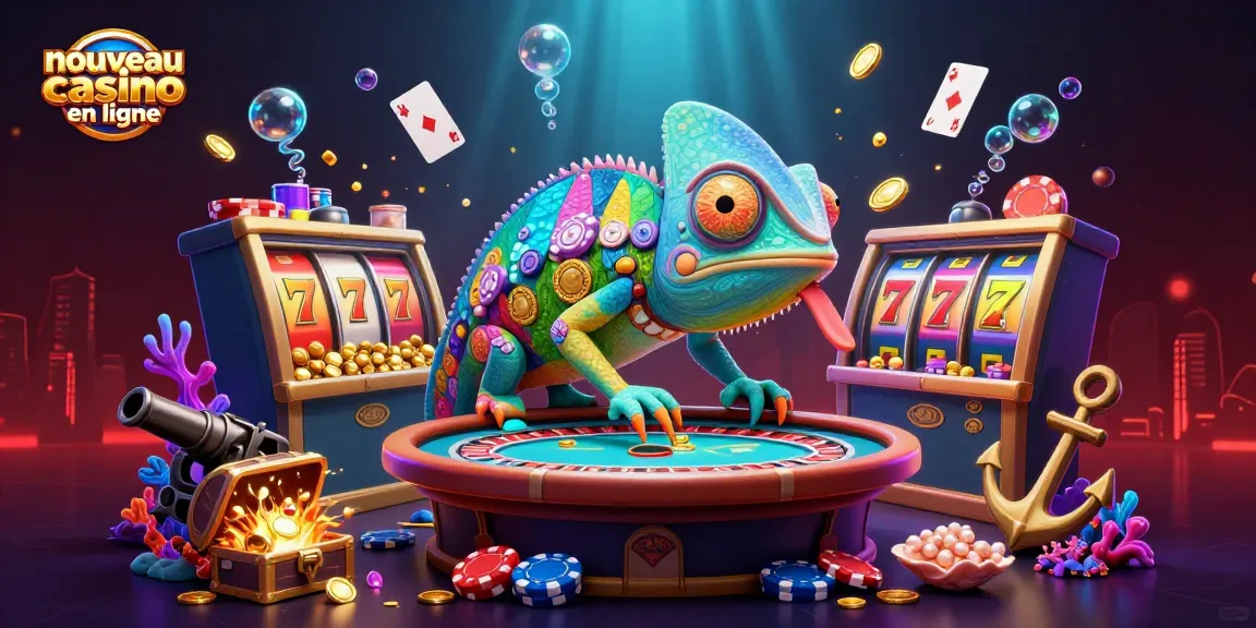 Jouez dans un nouveau casino en ligne avec des éléments dynamiques et colorés de jeu sous-marins.