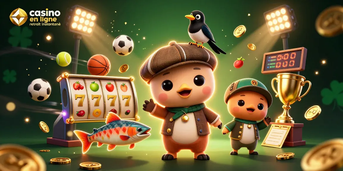 Retirez instantanément vos gains dans un casino en ligne avec cette illustration captivante.
