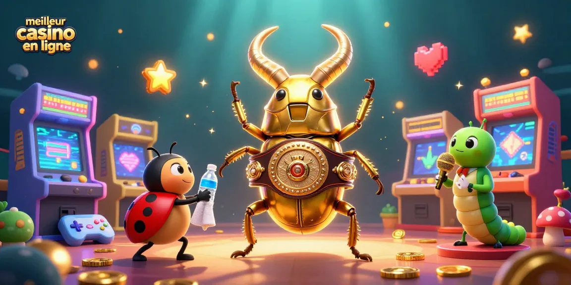 Jouez aux jeux dans le meilleur casino en ligne avec une illustration dynamique et colorée des personnages.