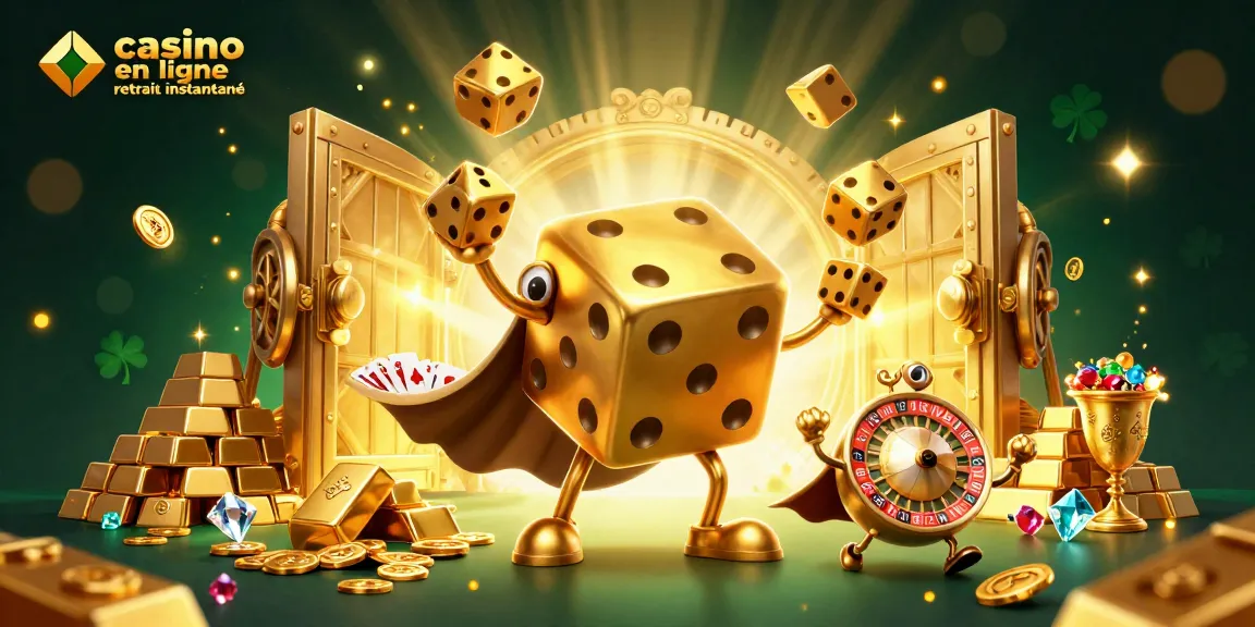 Vivez l'excitation du casino en ligne retrait instantané avec des personnages animés et des trésors scintillants.