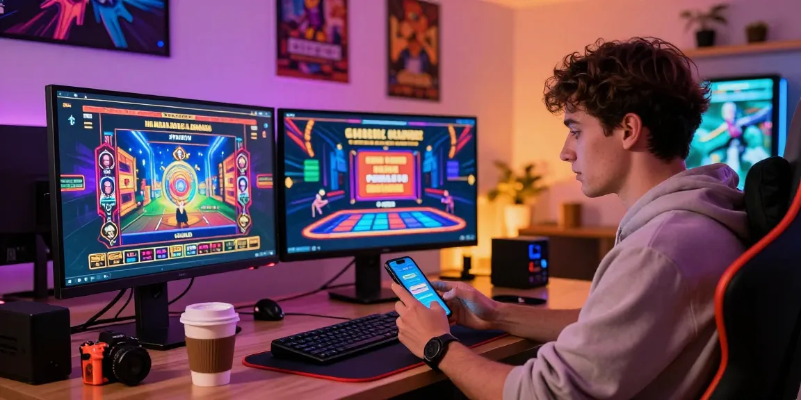 Engaging gaming environment showcasing online casinos that accept credit cards, featuring vibrant video slots, a live dealer, and player excitement.