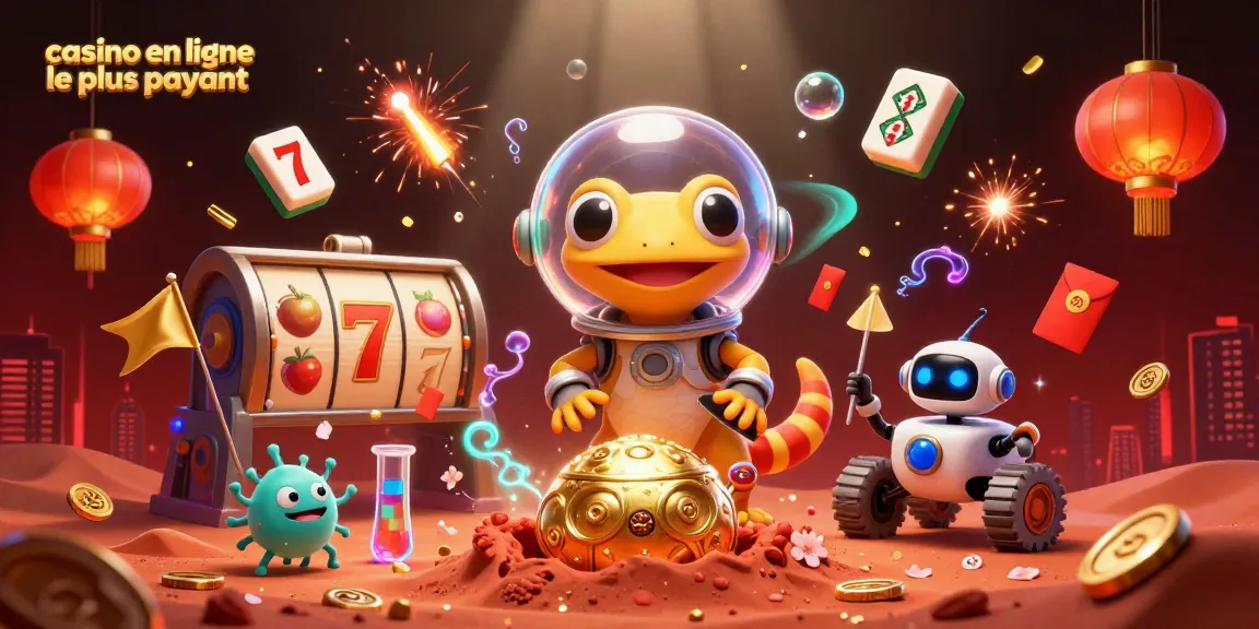 Les jeux du casino en ligne le plus payant animés par un lézard martien et ses amis extraterrestres.
