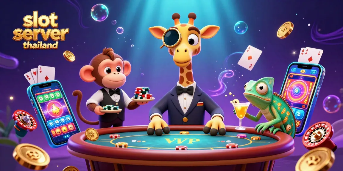 Spin the reels with the vibrant slot server thailand gameplay featuring a high-roller giraffe and animated casino elements.