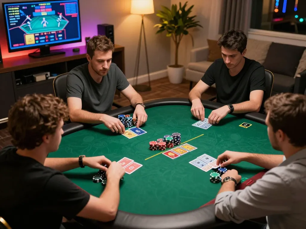 Players strategizing in an online poker game at ae888, showcasing engaging gameplay dynamics.