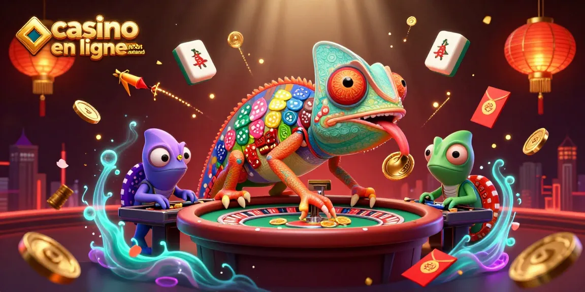 Casino en ligne retrait instantané : attraper des gains avec un caméléon des jeux et des éléments colorés.