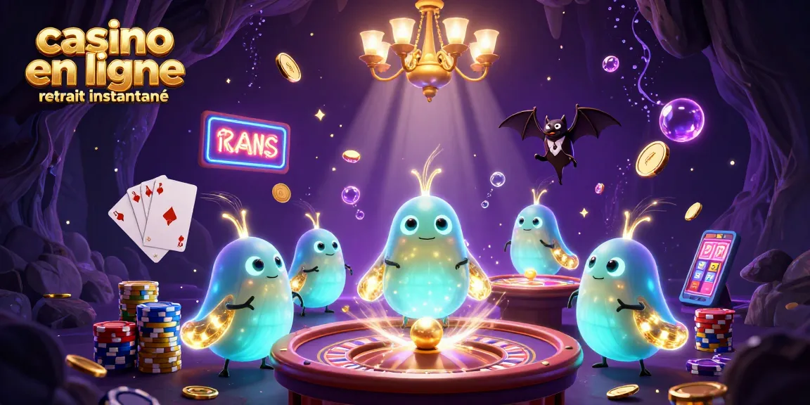 Jouez au casino en ligne avec retrait instantané, illuminé par des vers luisants et un croupier fleuri.