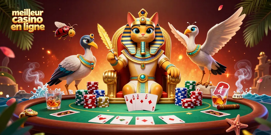Découvrez le meilleur casino en ligne avec un chat pharaon et des éléments de poker dynamiques.