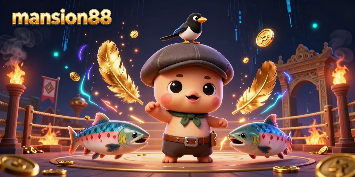 Place your bets at mansion88 and enjoy an exciting cockfighting arena with lively characters.