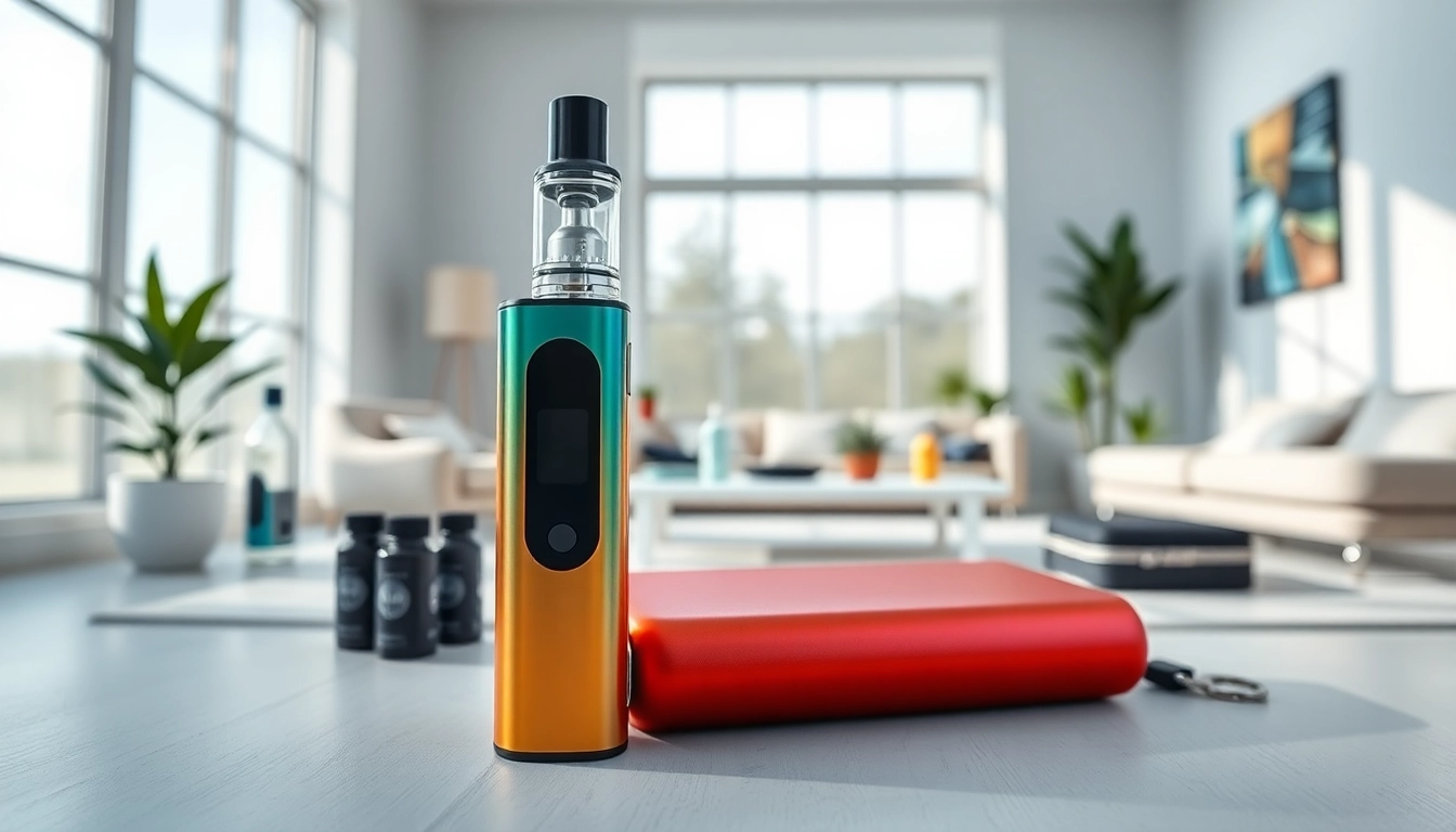 Vaping with Lost Vape Orion Bar showcasing its sleek design and vibrant colors.