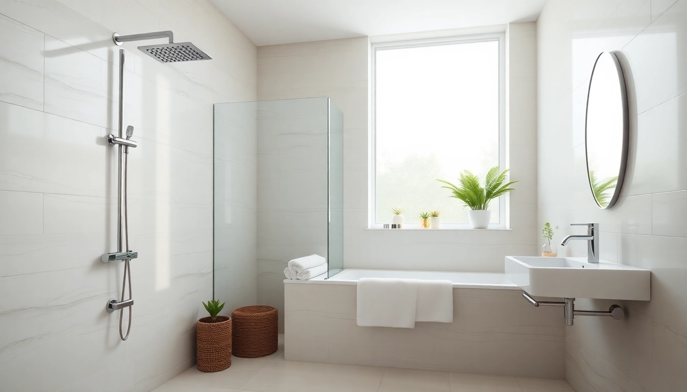 Experience the beauty of elegant showers au with sleek design and modern fixtures in a serene bathroom setting.
