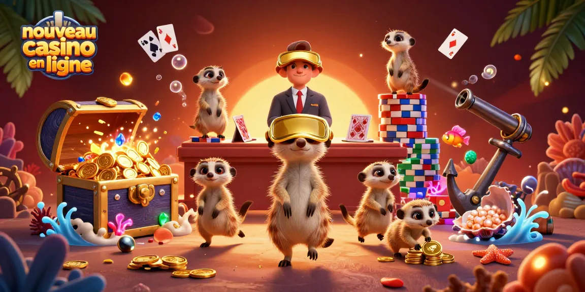 Voyez le nouveau casino en ligne rempli de meerkats amusants en train de jouer et de s'amuser avec des jetons.