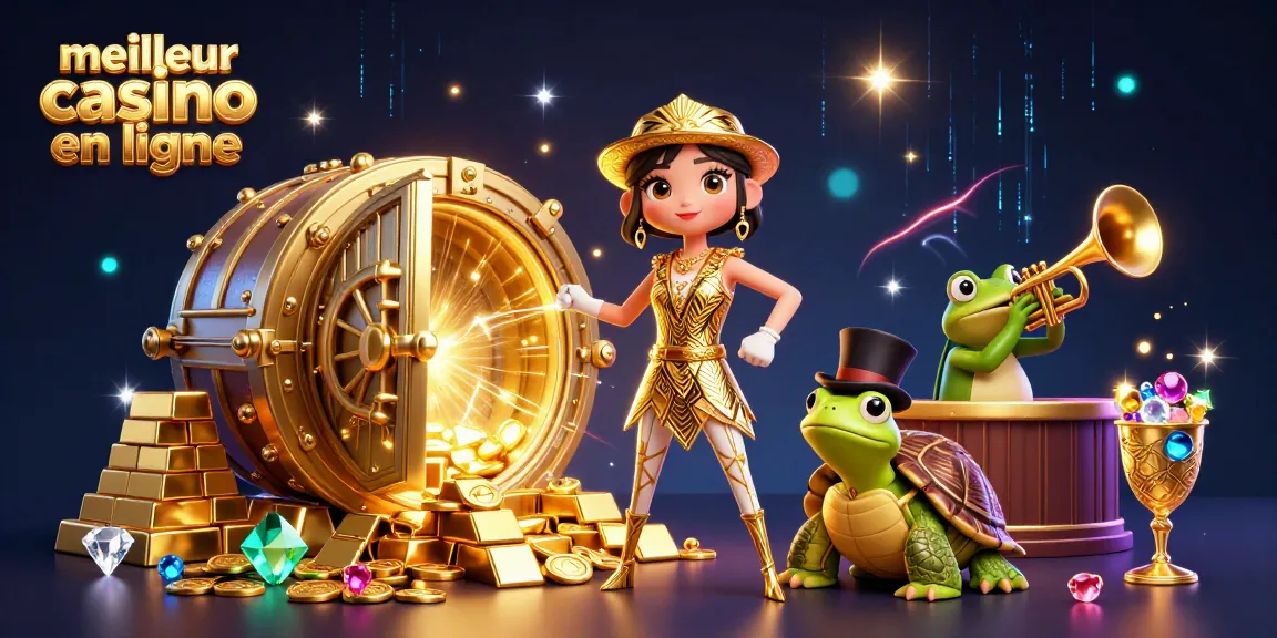 Jouer au meilleur casino en ligne avec des personnages amusants au milieu de bijoux et d'or.