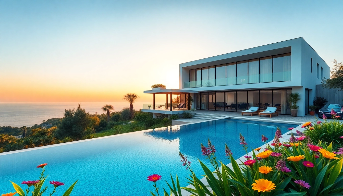 Stunning villa overlooking the Mediterranean with elegant design, ideal for alanya turkey homes for sale.