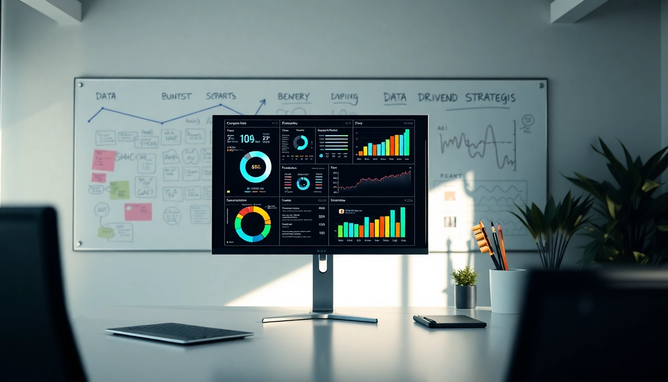 Analyze AI for competitor analysis data in a modern workspace setting with insightful visuals.