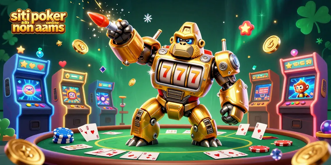 Giocando ai siti poker online non aams, un gorilla mech d'oro spara monete e scatena energia di divertimento.