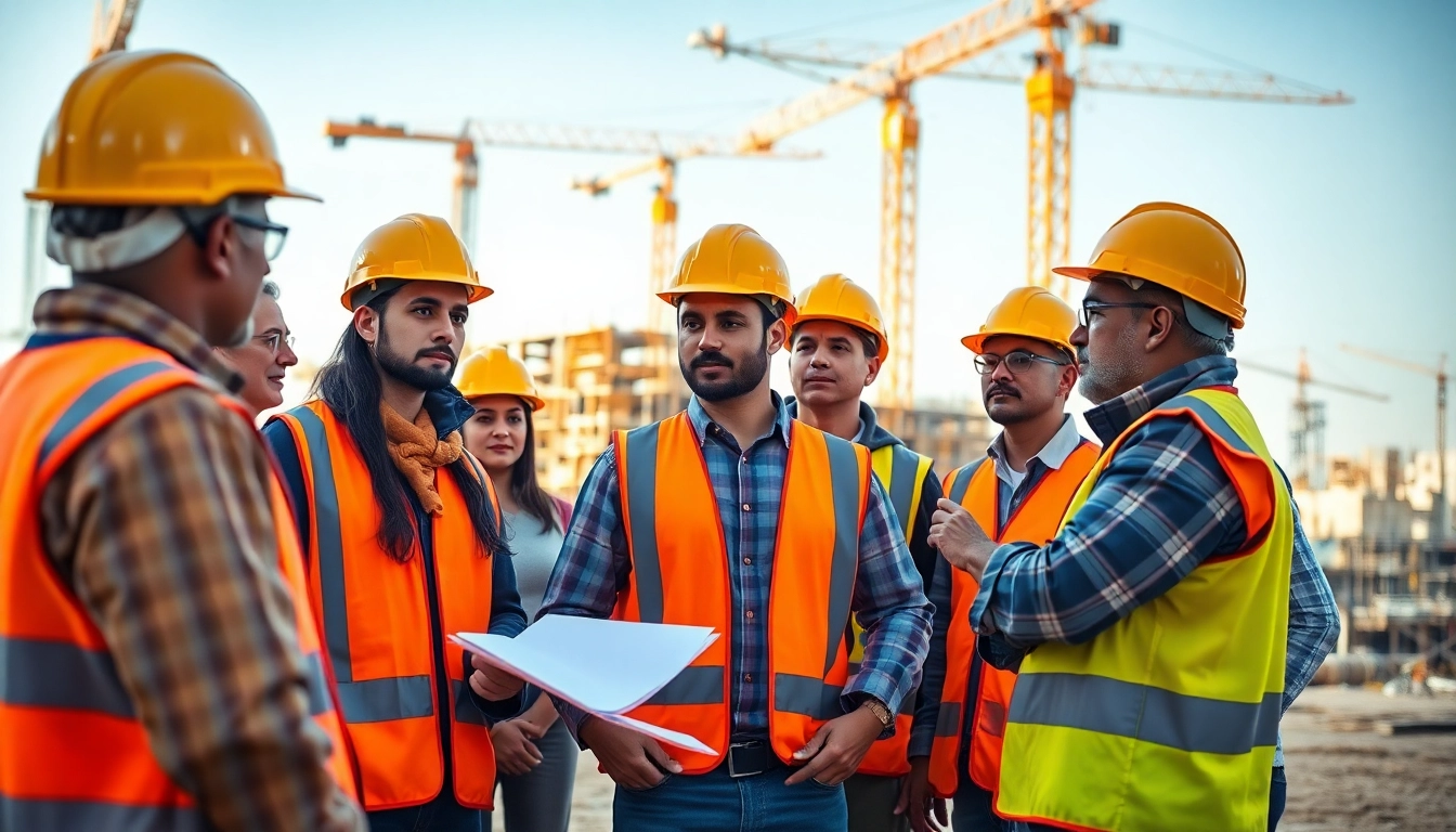 Engaged participants in a construction site safety training actively learning essential safety protocols.
