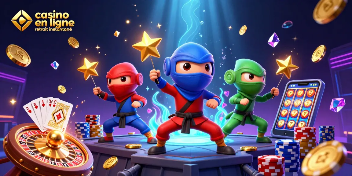 Jouez à casino en ligne retrait instantané avec des chameleons ninjas et des éléments de jeu fascinants.