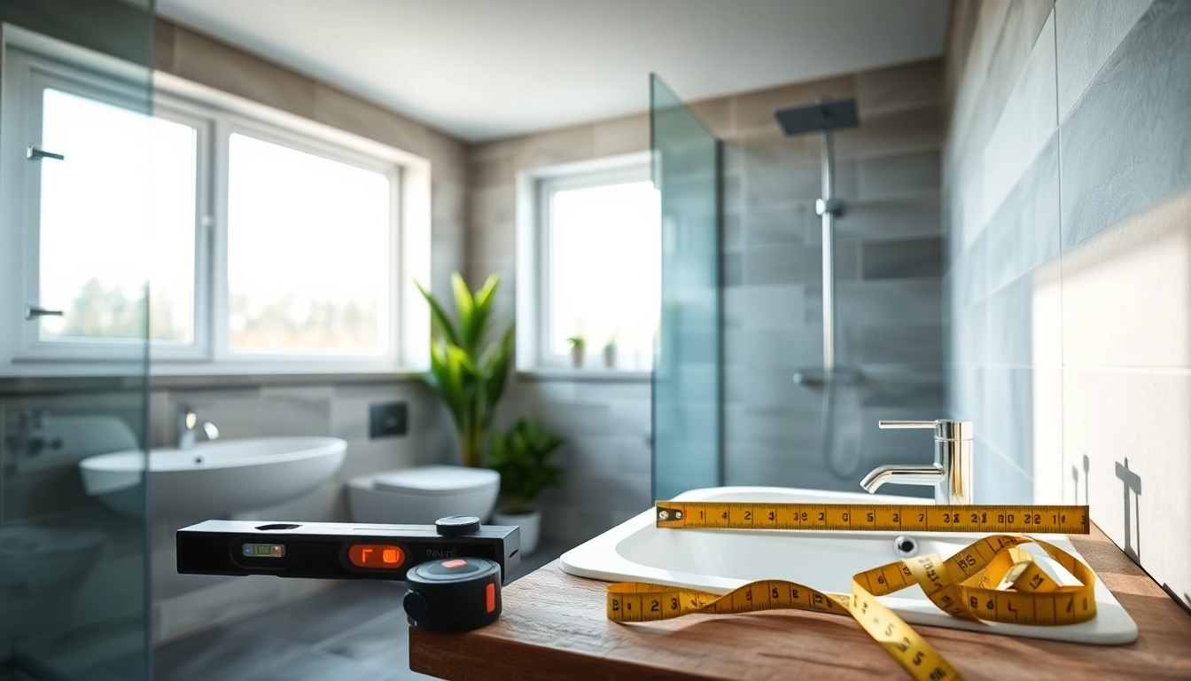Showcasing bathroom installation trafford with modern fixtures and tools in a bright setting.