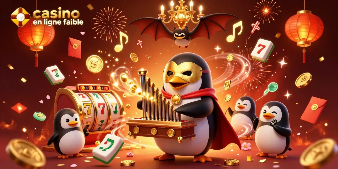 Gagnez des récompenses dans un casino en ligne fiable avec un pingouin fantôme et des machines à sous.