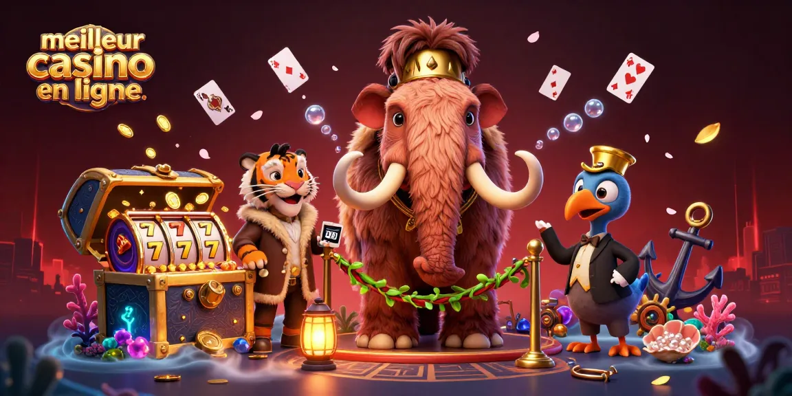 Découvrez un bouncer de casino en ligne vérifiant des ID au meilleur casino en ligne, entouré de jetons et de trésors sous-marins.