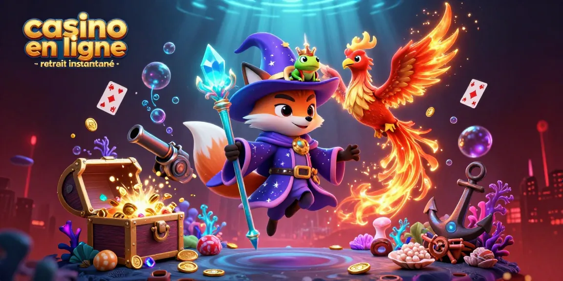 Visualisez le jeu au casino en ligne retrait instantané avec un magicien et un phénix, captivant et riche en détails.