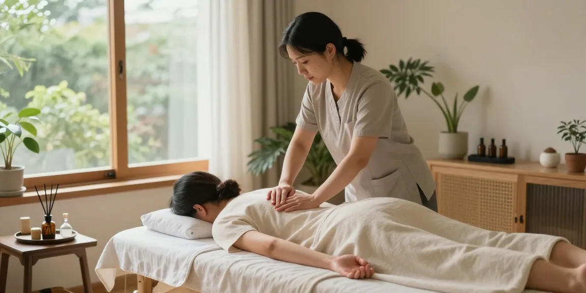 성동구출장마사지 중인 전문 마사지사와 편안한 환경의 모습