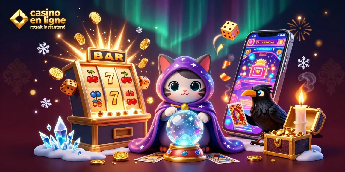 Profitez de l'excitation du casino en ligne retrait instantané avec un chat mystique et une machine à sous dynamique.