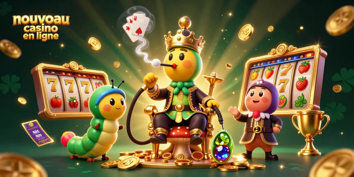 Découvrez les symboles du nouveau casino en ligne avec un maître narguilé et des éléments de jeux de hasard vibrants.