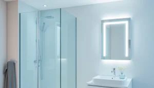 Créez une salle de bain élégante avec les produits sirhona France, y compris une cabine de douche moderne.