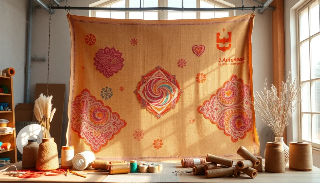 Canvas stof prachtig uitgestald in een lichte studio met prachtig zonlicht.