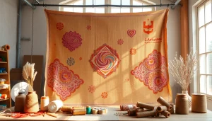 Canvas stof prachtig uitgestald in een lichte studio met prachtig zonlicht.