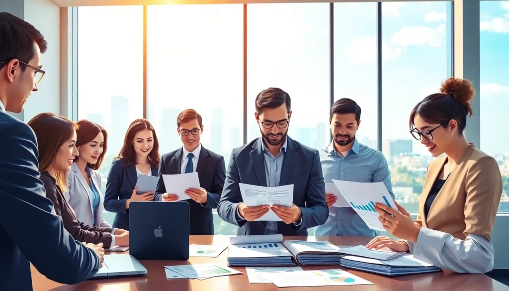 카드 현금화 시나리오에서 예시를 보여주는 현대적인 사무실 풍경