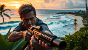 Experience the excitement of Aloha and Bullets with Leroy Silver in a thrilling tropical showdown.