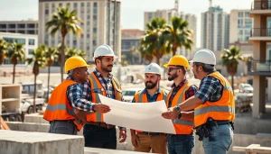 Showcase of the southern california contractors association in action with construction professionals collaborating.